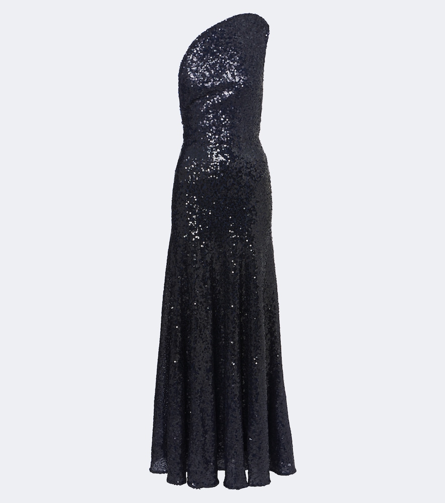 One-Shoulder Robe mit Pailletten
