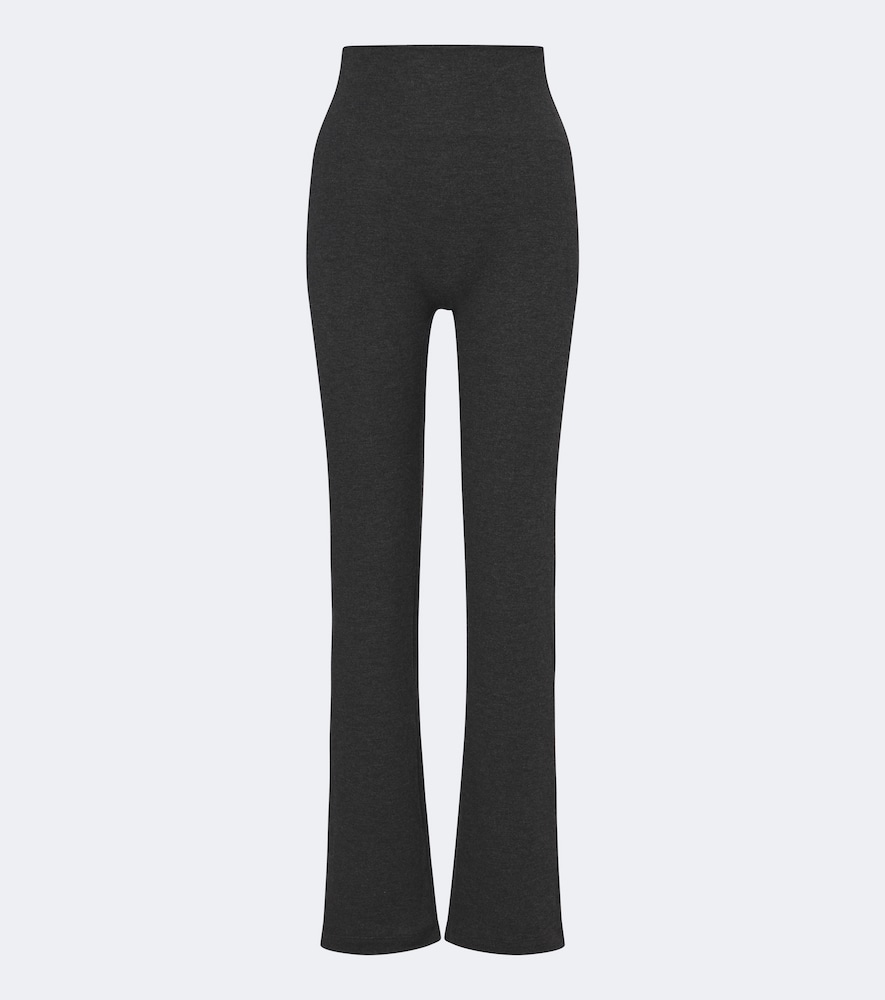 Leset Lauren Jersey Straight Pants In Gray