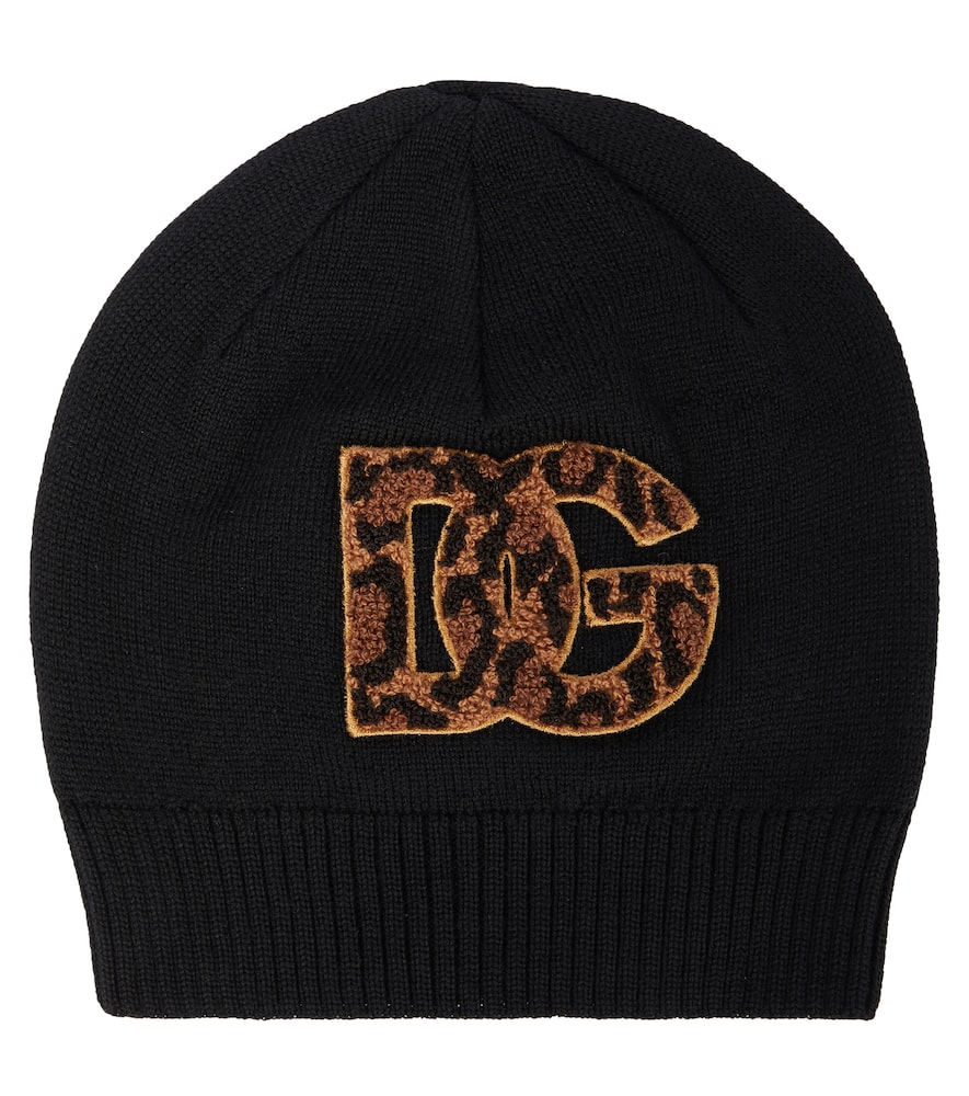 Dolce & Gabbana Kids Logo virgin wool beanie