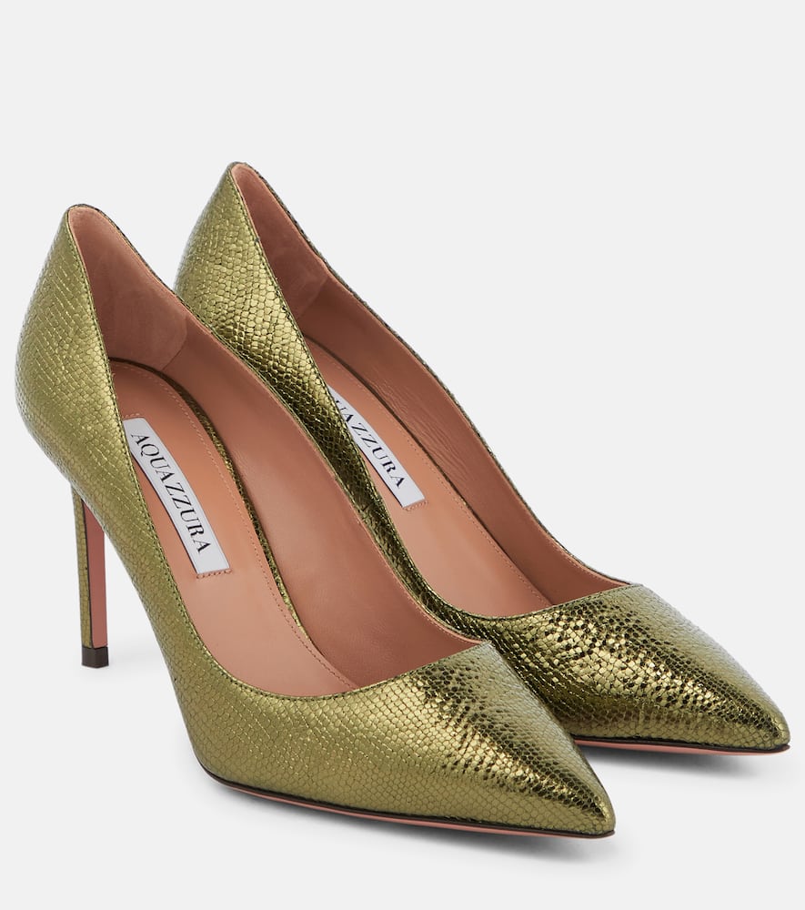 Aquazzura Purist Green Pumps In Moss Green ModeSens