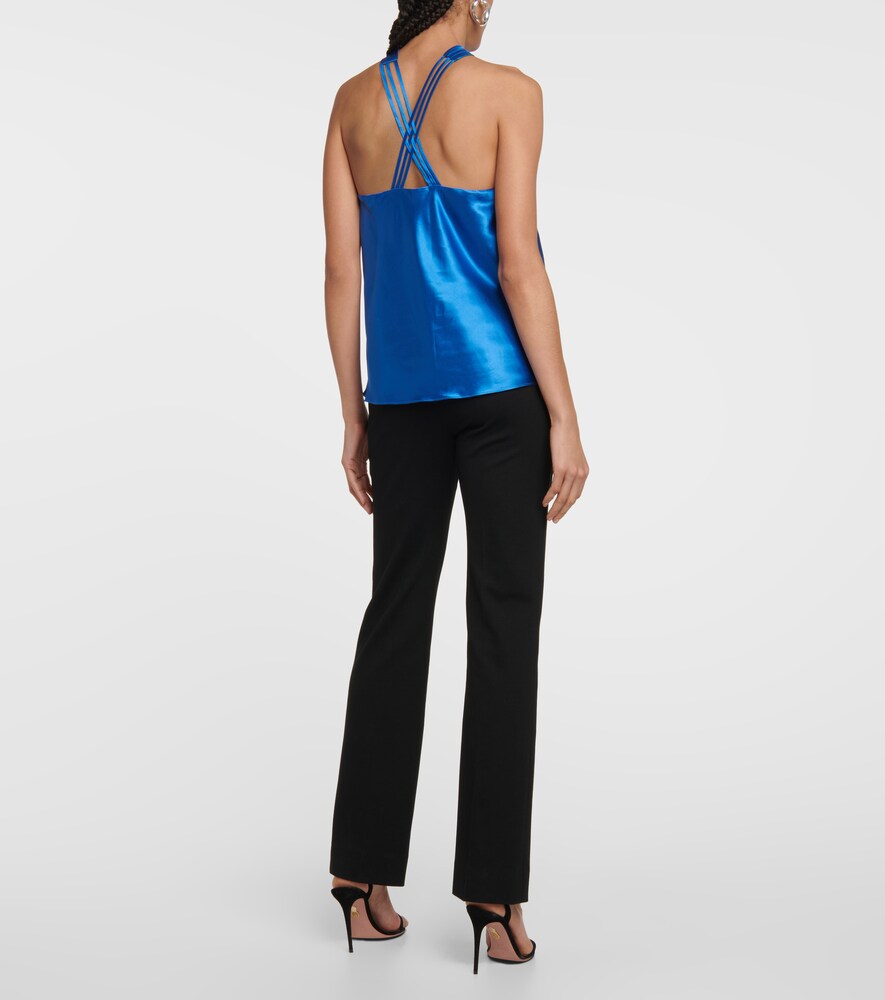 Stewart Satin Halter-Neck Top