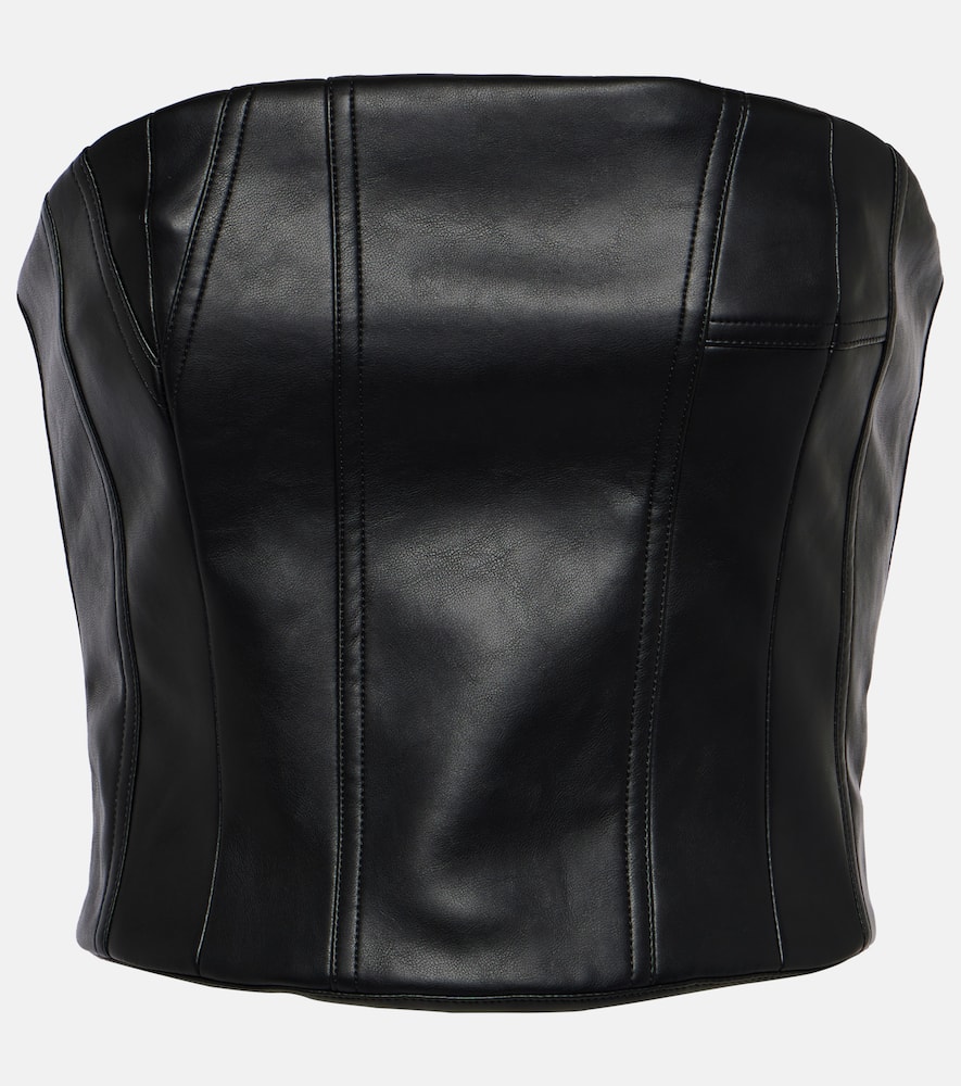 Amiri Faux leather bustier top