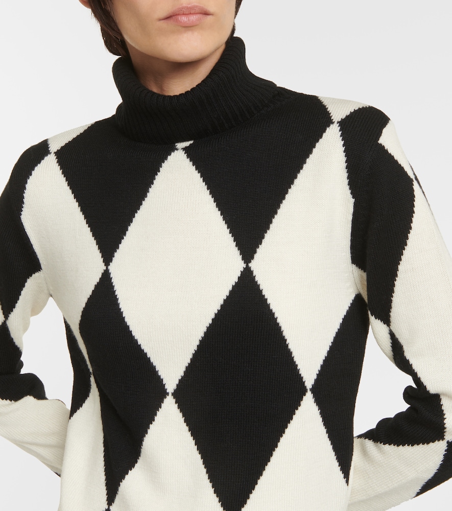  Perfect Moment Perfect Moment Diamond Wool Turtleneck Sweater 