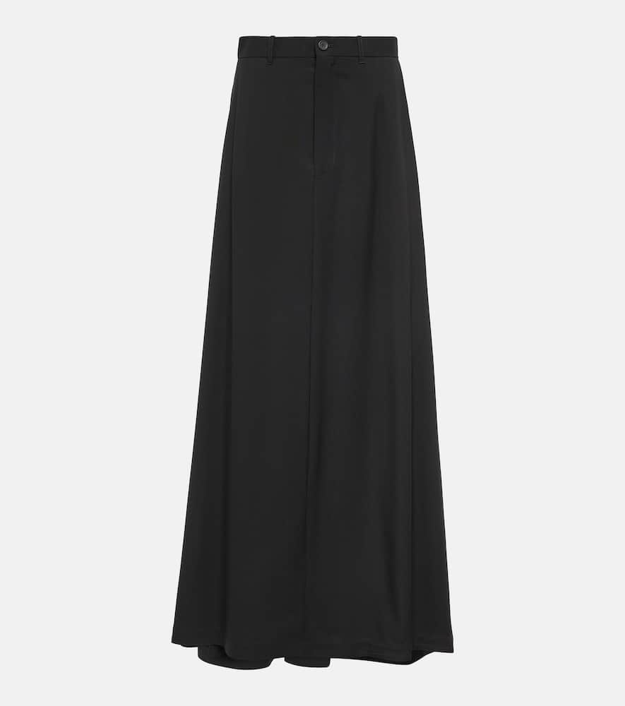 Balenciaga Hybrid Wool Skirt With Pants In Black