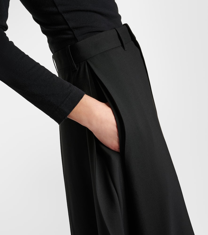 Balenciaga Hybrid Wool Skirt With Pants In Black