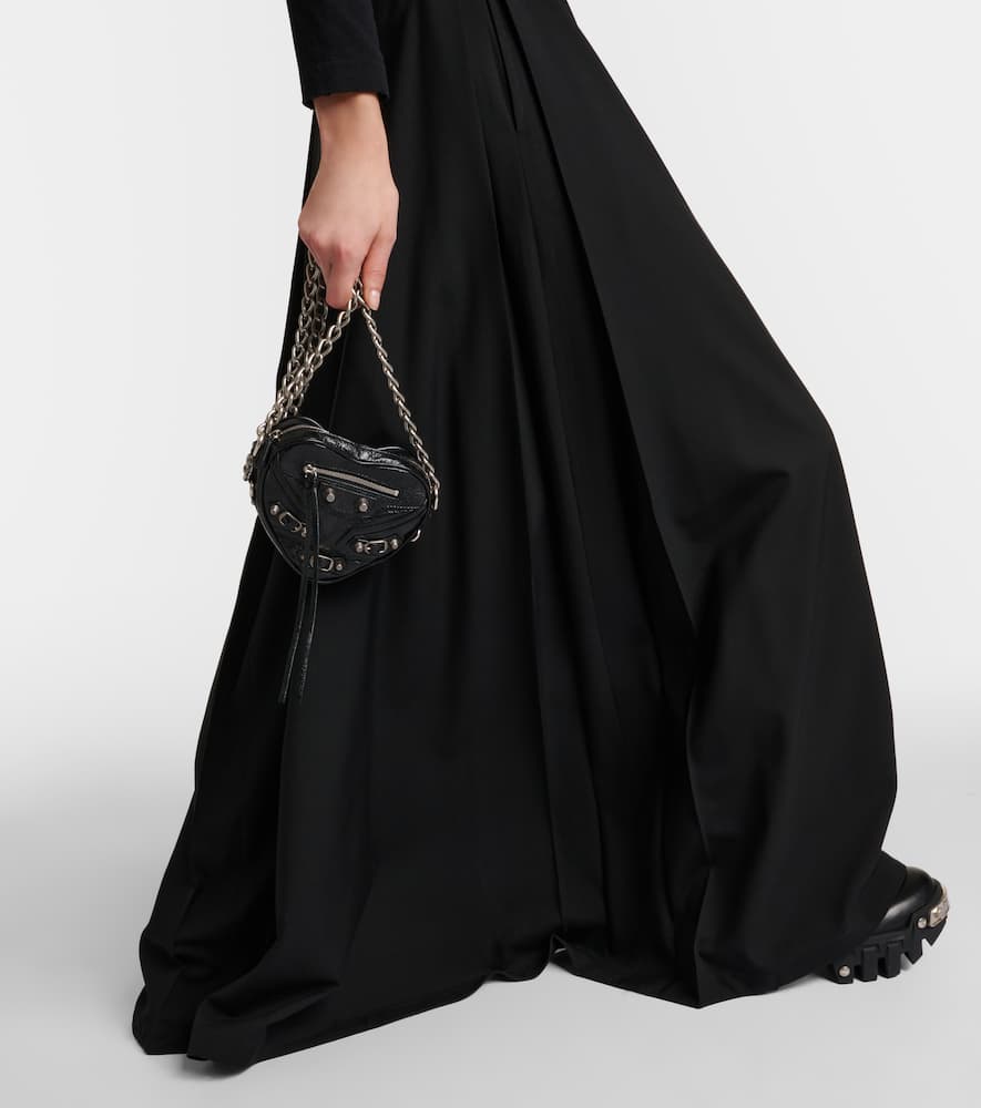 Balenciaga Hybrid Wool Skirt With Pants In Black