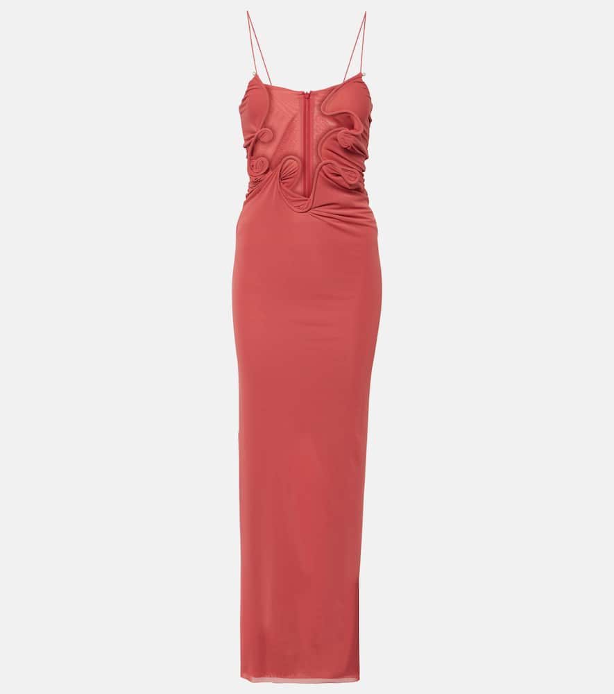 Christopher Esber Molded Venus cutout mesh maxi dress