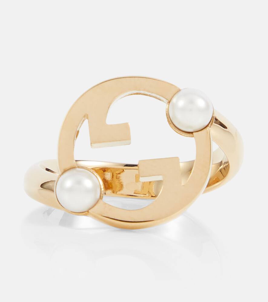 Gucci Blondie Interlocking G faux pearl ring
