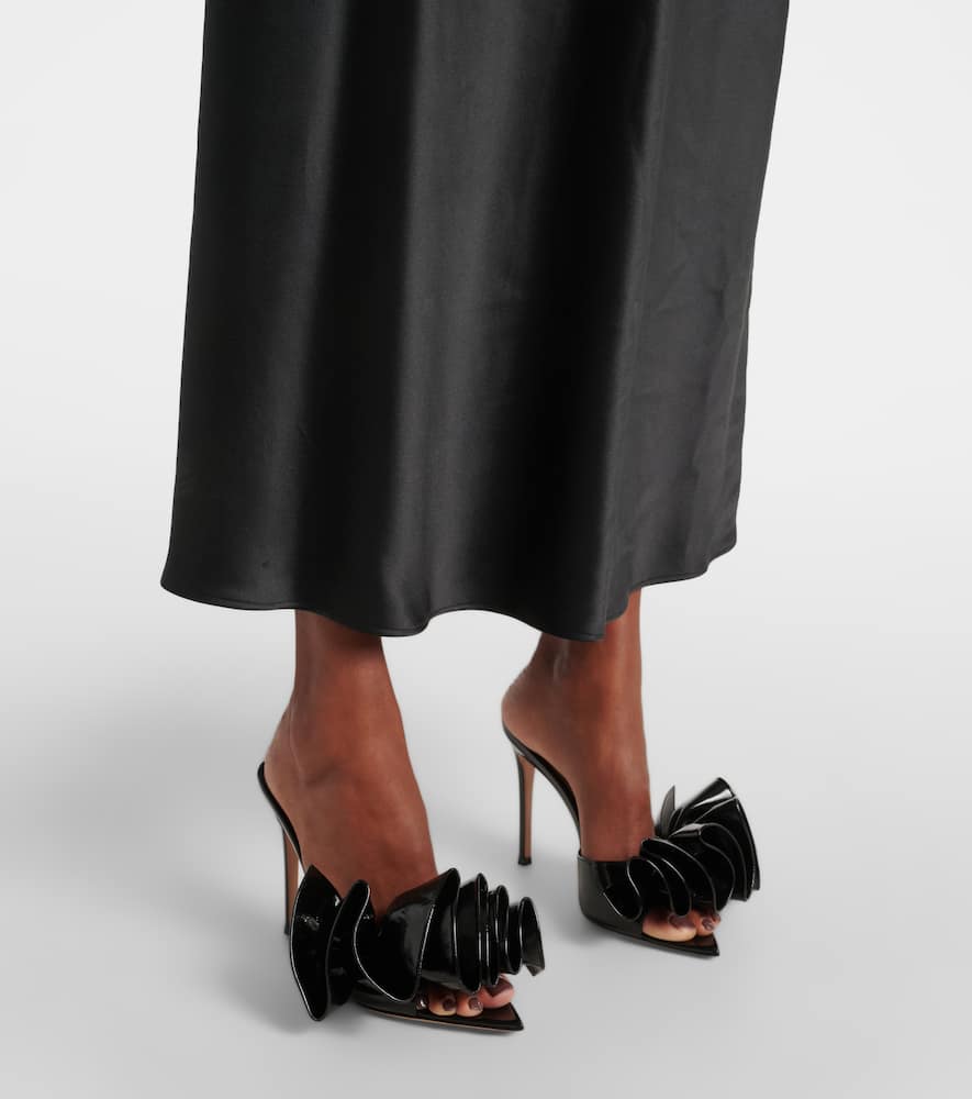 Gianvito Rossi 105mm Gabrielle Patent Leather Mules In Black