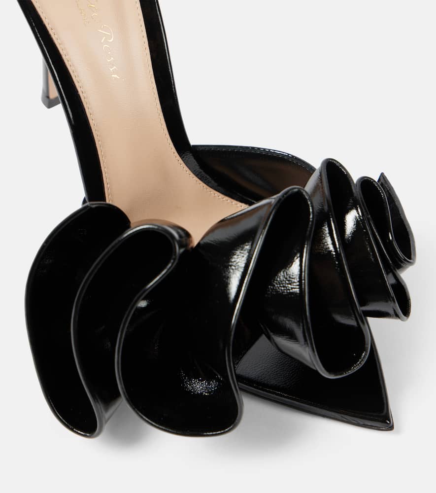 Gianvito Rossi 105mm Gabrielle Patent Leather Mules In Black