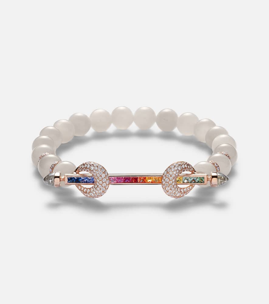 Ananya Chakra 18kt rose gold bracelet with sapphires, diamonds, and gemstones