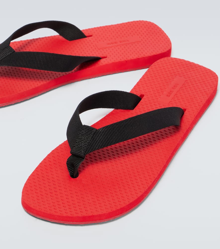 The Row Dune Grosgrain Thong Sandals In Red