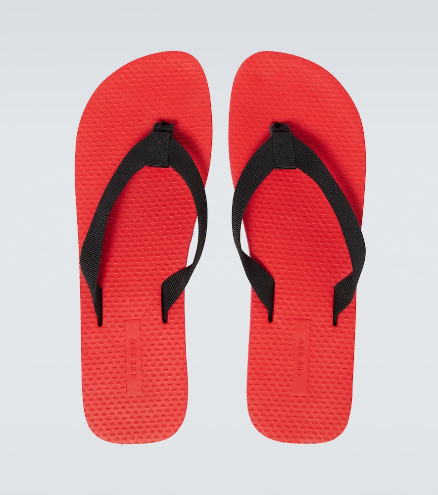 The Row Dune Grosgrain Thong Sandals In Red