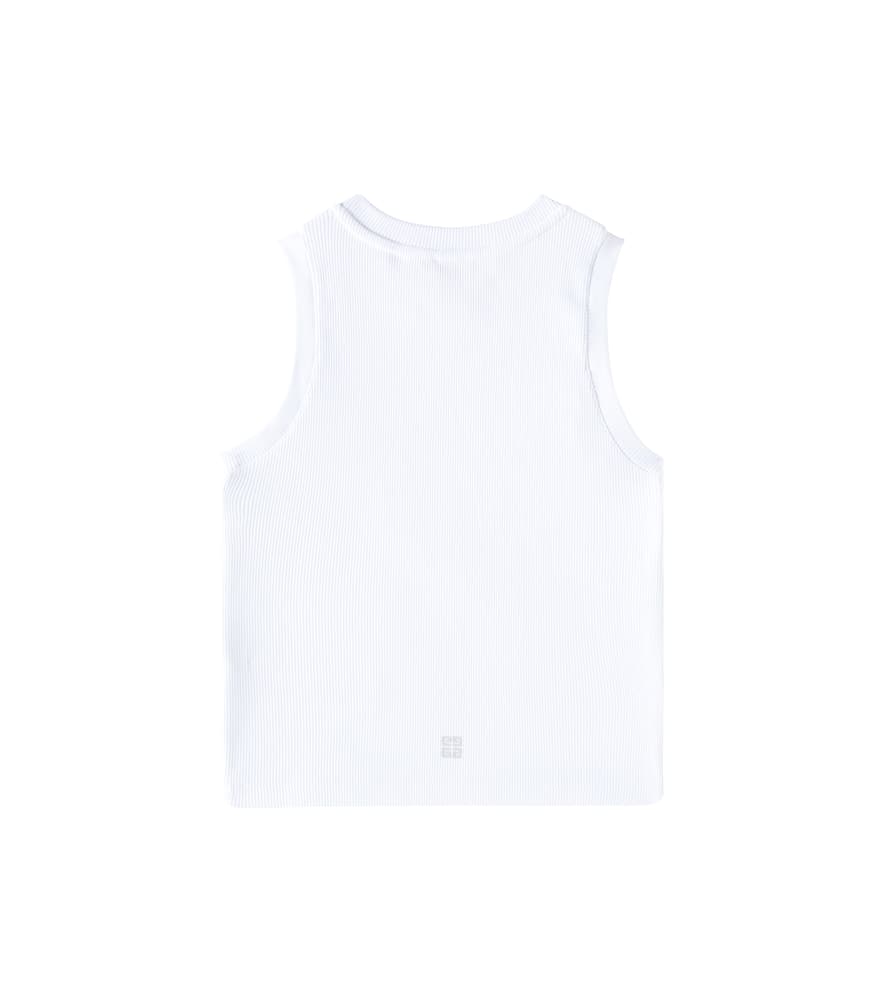 Givenchy Logo Ribbed-knit Cotton Tank Top In White