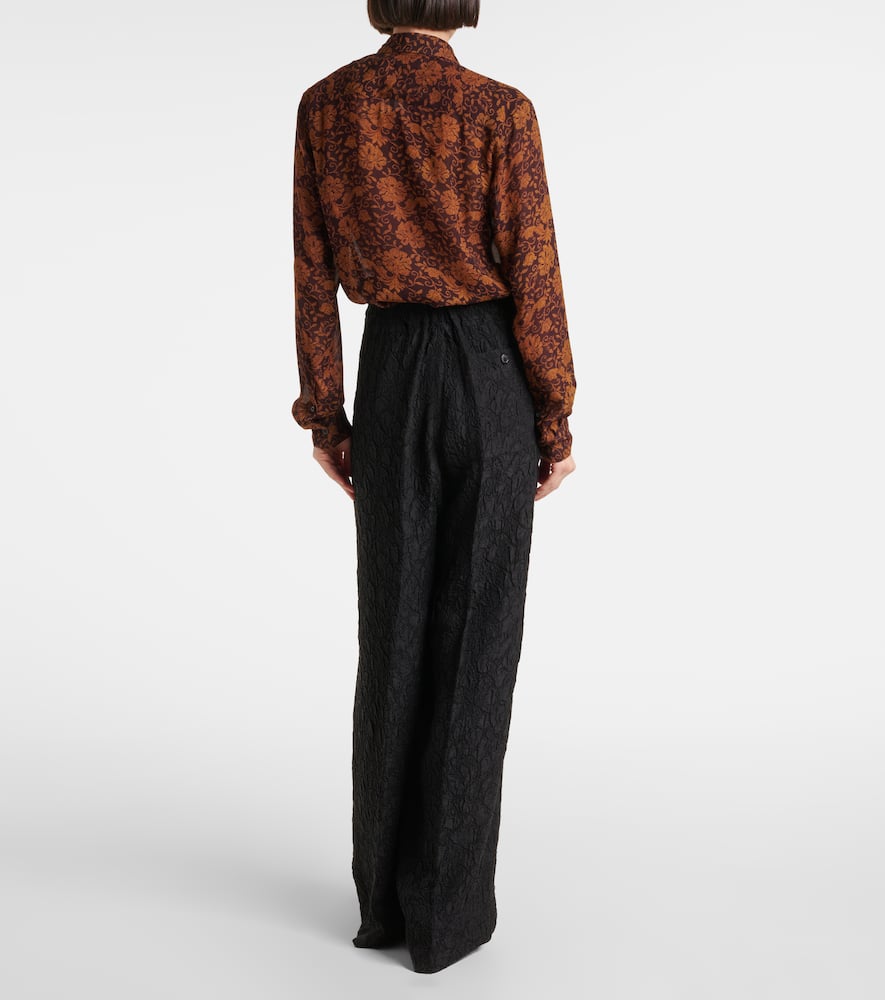 Dries Van Noten Elastic Waist Casual Pants In Black