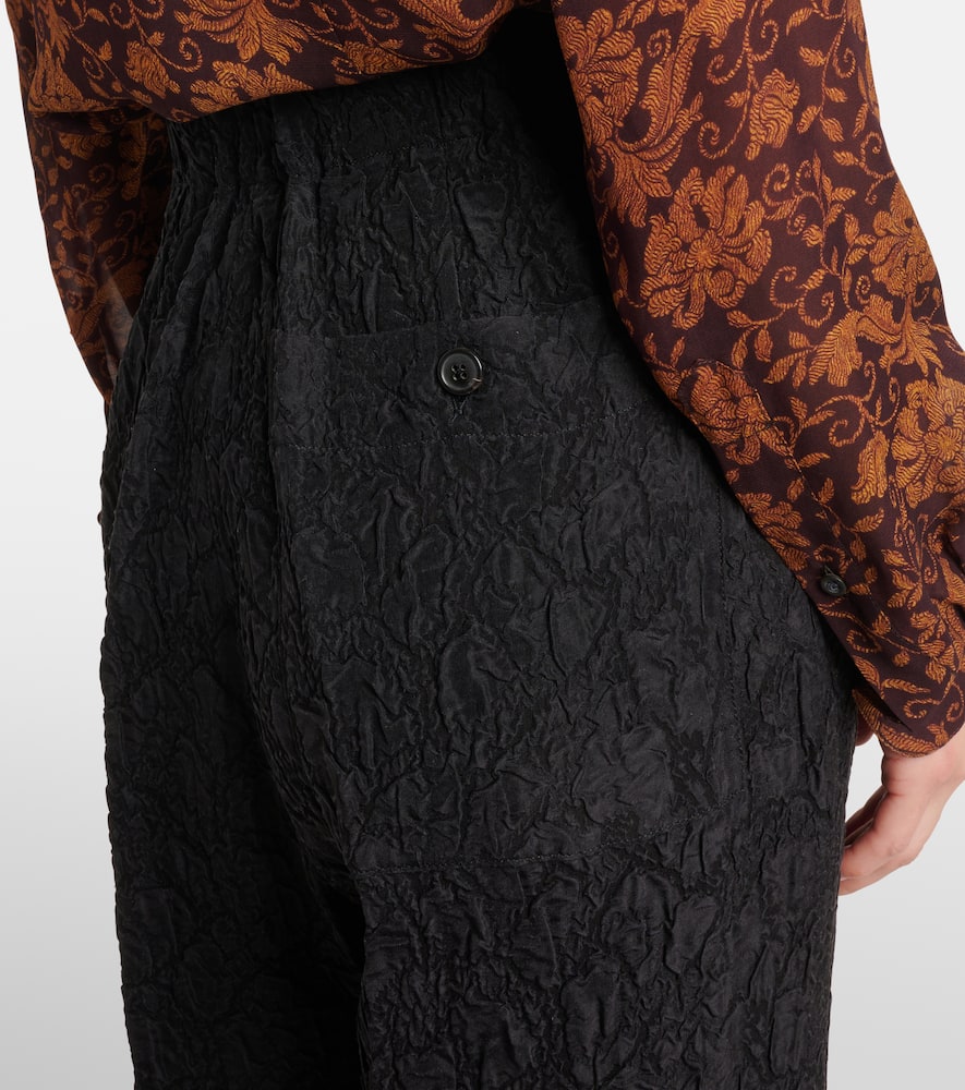 Dries Van Noten Elastic Waist Casual Pants In Black