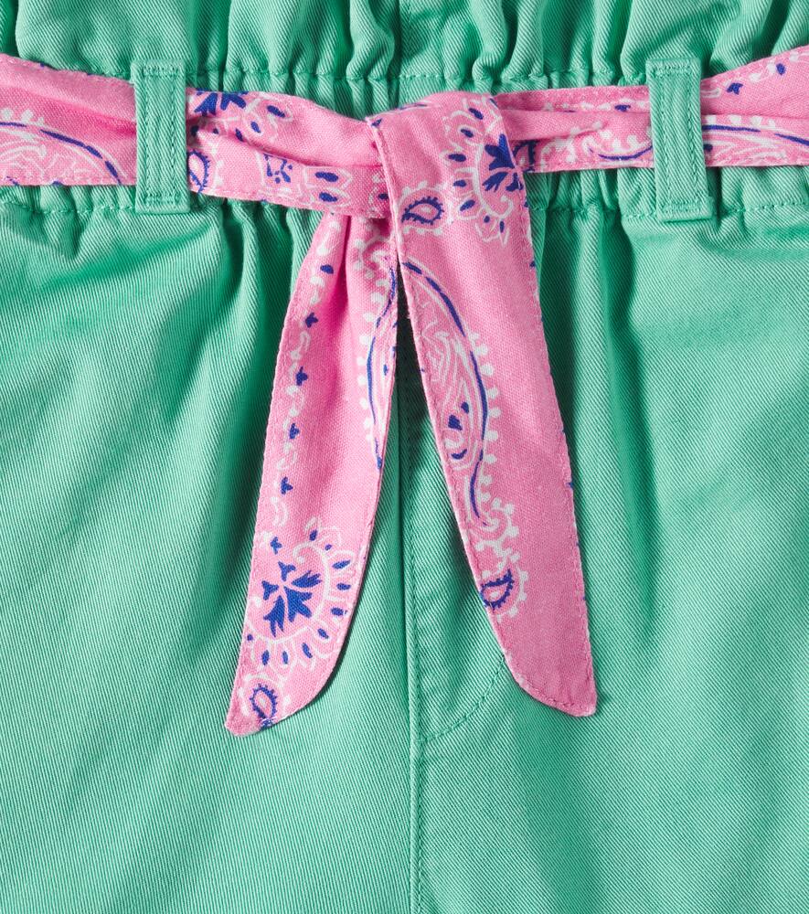 The New Society Pothia Cotton Twill Shorts In Jade