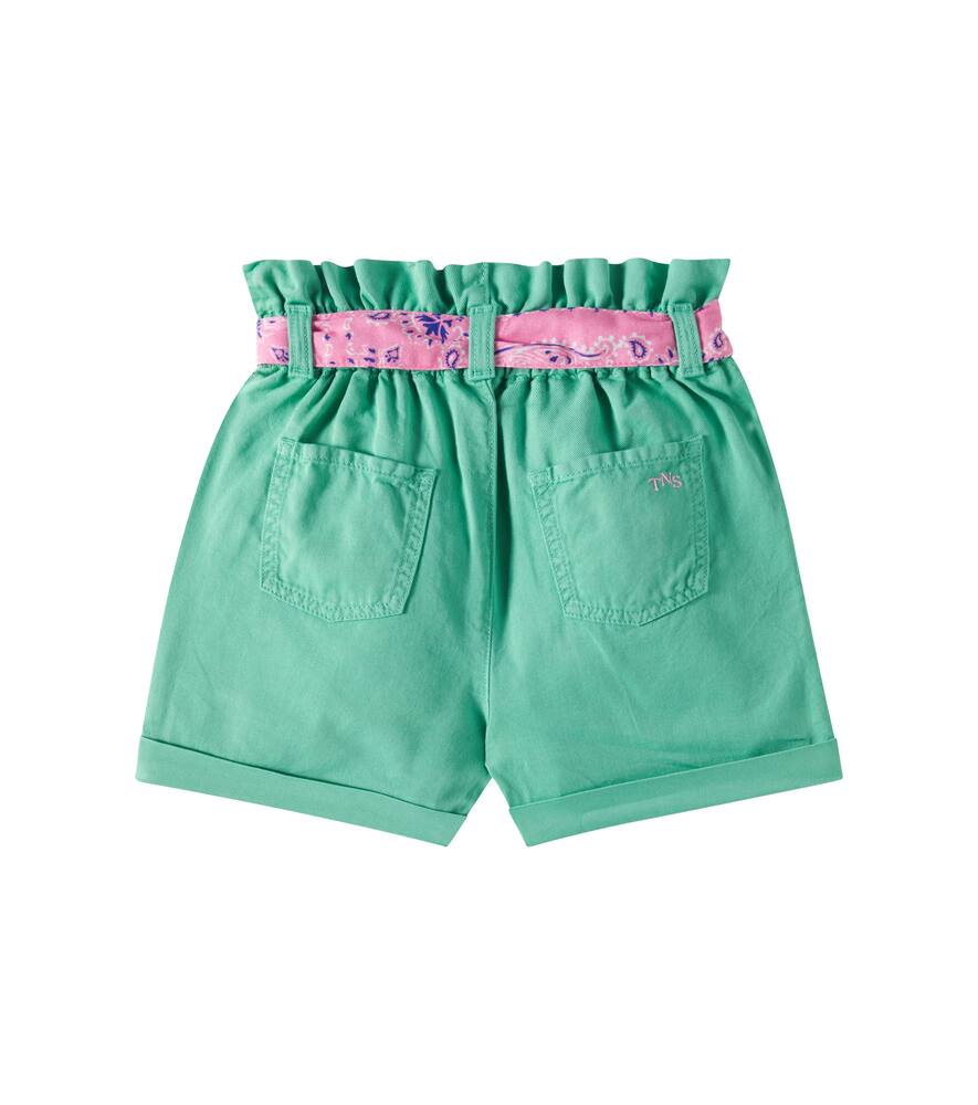 The New Society Pothia Cotton Twill Shorts In Jade