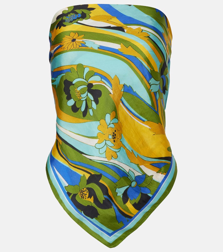 Floral silk scarf