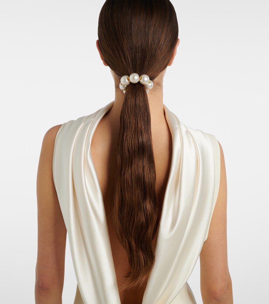 Jennifer Behr Henley faux pearl scrunchie
