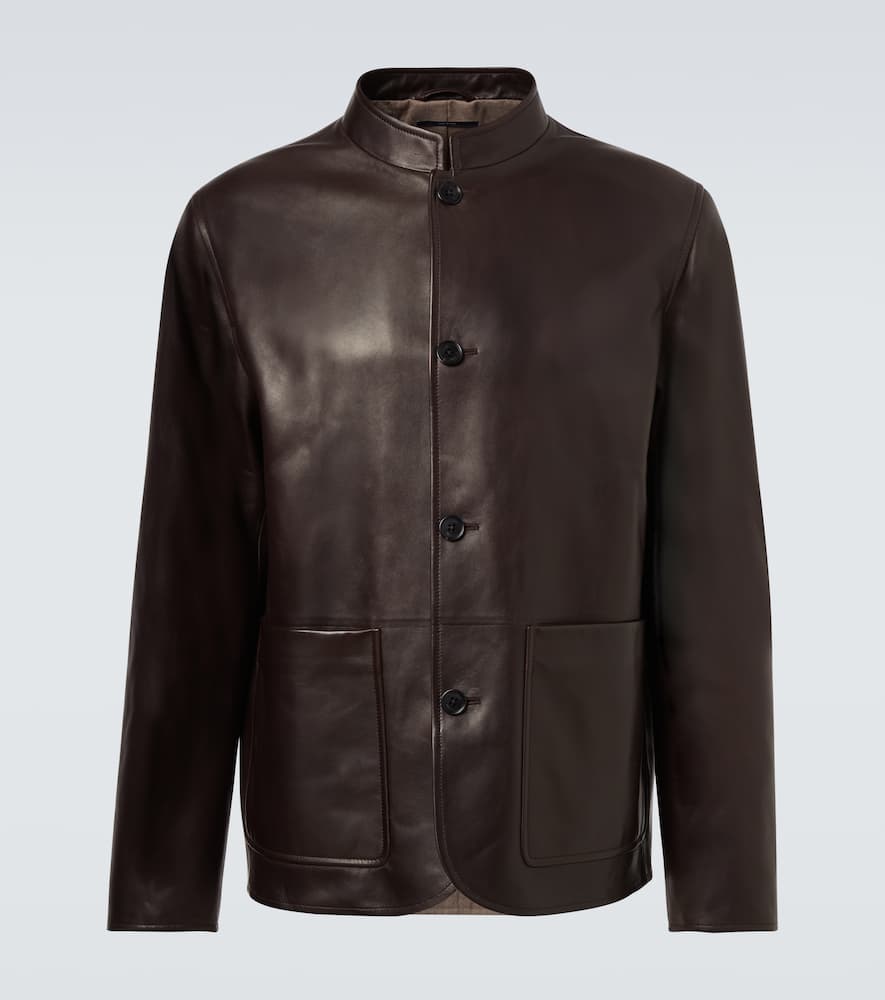 Dunhill Leather Jacket In Black