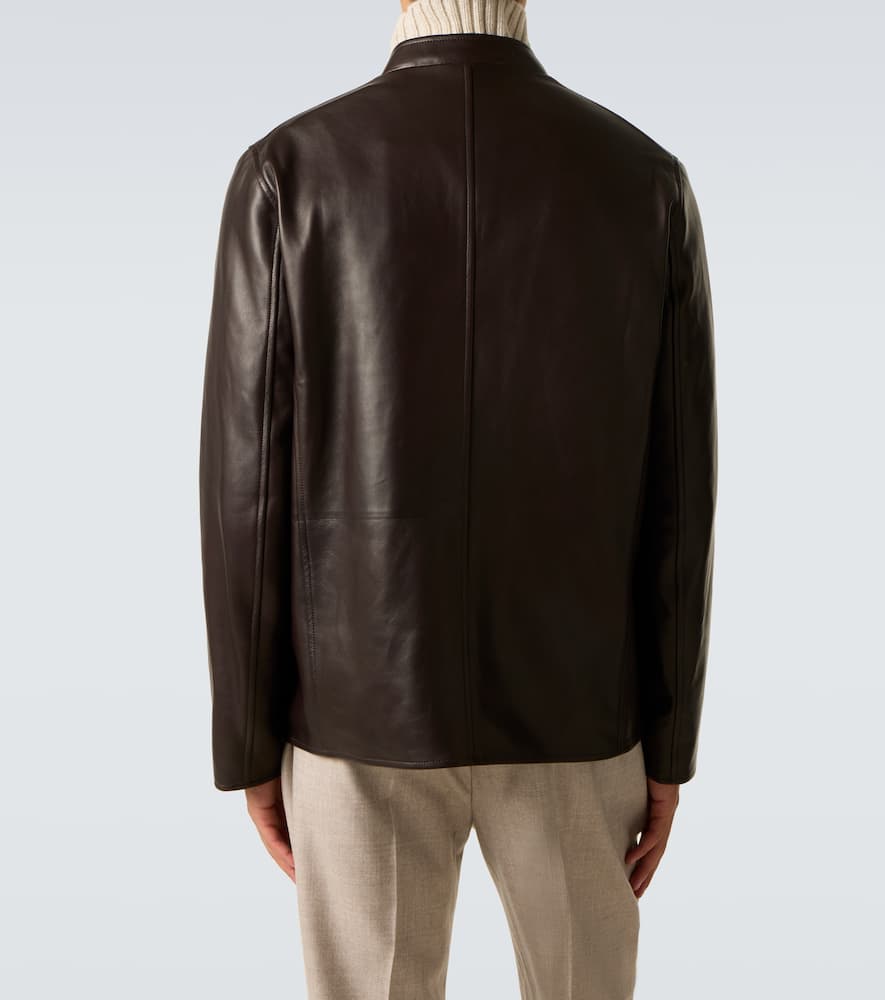 Dunhill Leather Jacket In Black