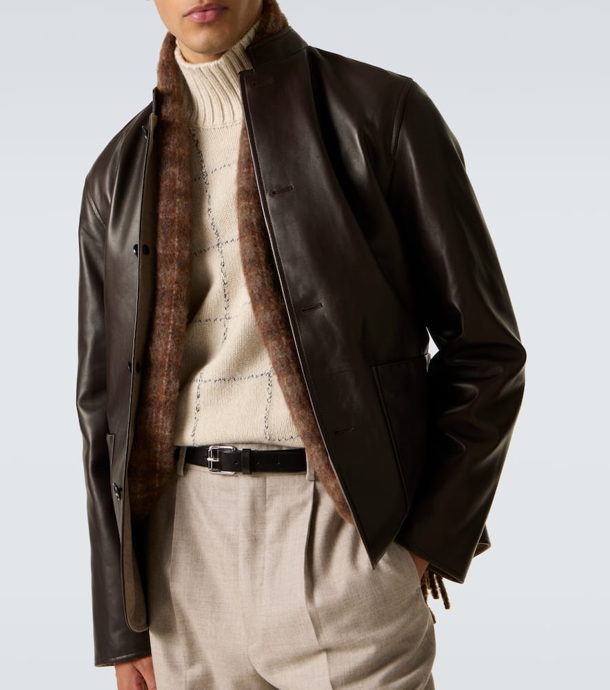 Dunhill Leather Jacket In Black