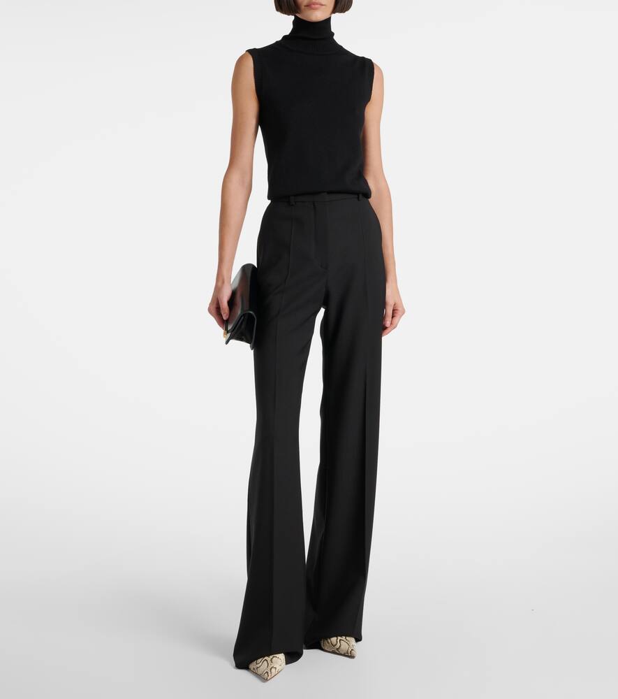Sportmax Vertigo Sleeveless Virgin Wool Sweater In Black