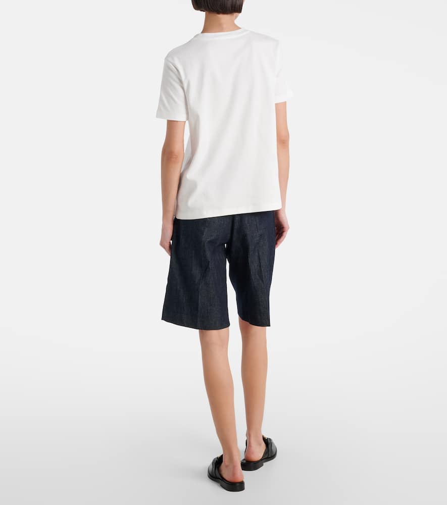 S Max Mara Madera Embroidered Cotton Jersey T-shirt