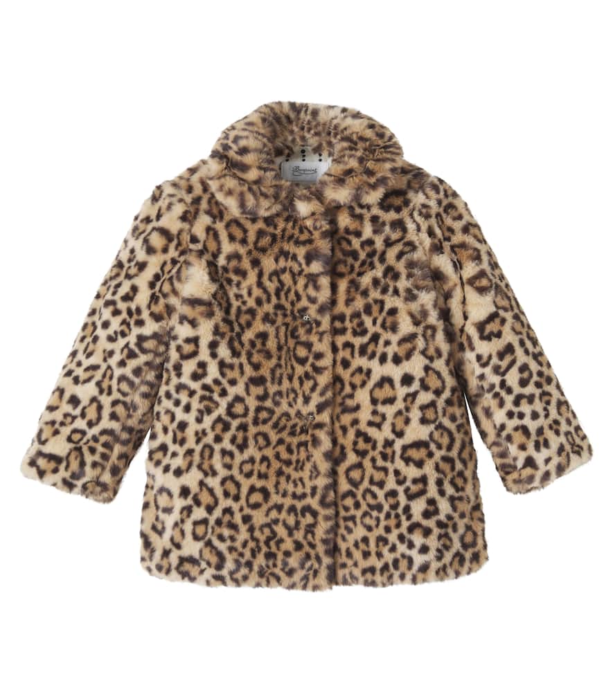 Bonpoint Doogie Leopard-print Coat In Brown
