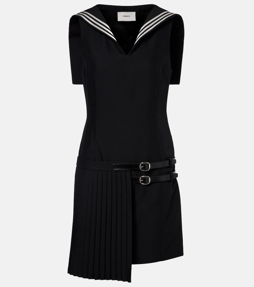 Coperni Belted pleated minidress