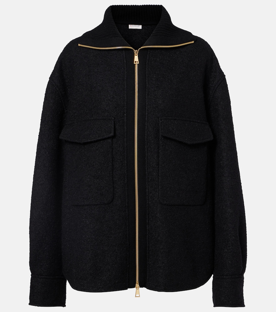 Moncler Bouclé wool-blend overshirt