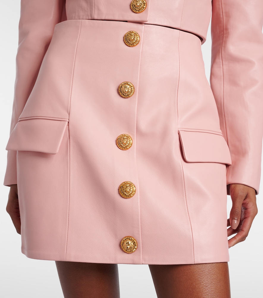  Balmain Balmain Leather Miniskirt 