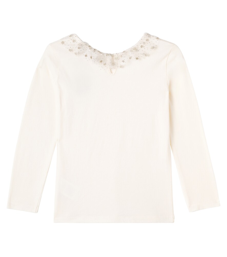  Bonpoint Bonpoint Verziertes T-shirt Tidjany Aus Baumwolle 