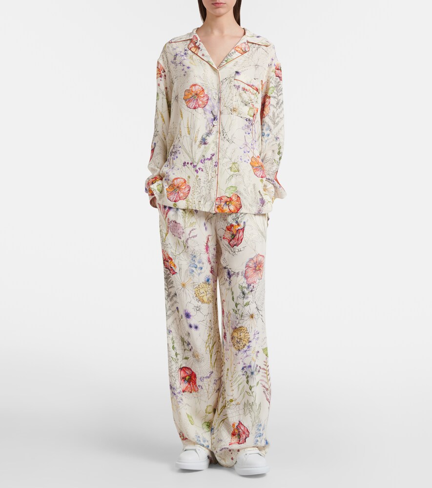 McQueen Meadow floral palazzo pants