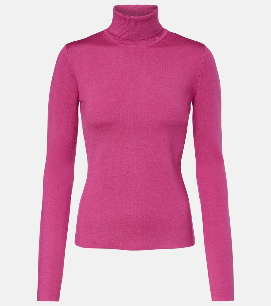 Gabriela Hearst May Wool, Cashmere, And Silk Turtleneck Sweater In Pink