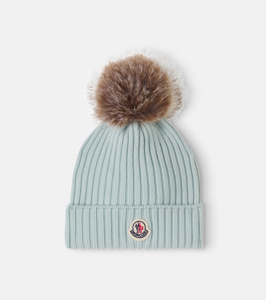 Moncler Wool Beanie With Pom Pom Girls da Size: L - Immagine 2