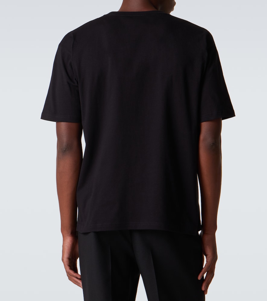 Valentino Crew Neck Short Sleeve T-shirt Design In Black