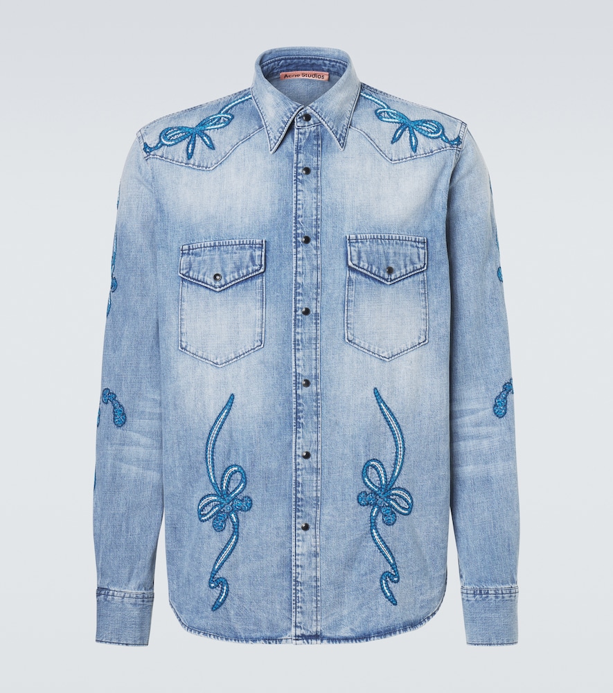 Acne Studios Embroidered denim shirt