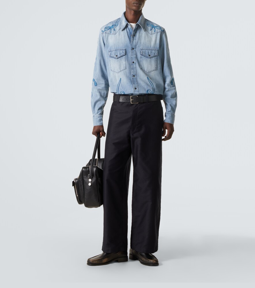  Acne Studios Acne Studios Embroidered Denim Shirt 
