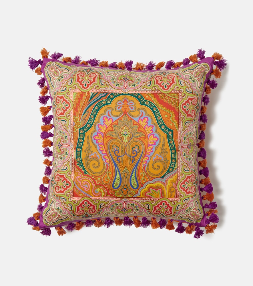 Etro Unisex Orange Pegaso Paisley Cotton Cushion - Mytheresa