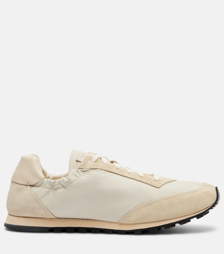  Le Monde Beryl Le Monde Bã©ryl Slim Runner Suede-trimmed Sneakers 