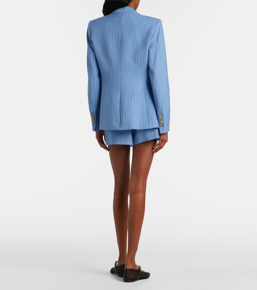  Veronica Beard Veronica Beard Piper Striped Linen-blend Shorts 