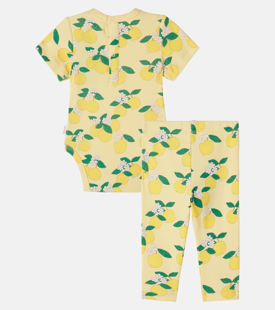  Tinycottons Tinycottons Baby Oranges Cotton-blend Bodysuit And Leggings 