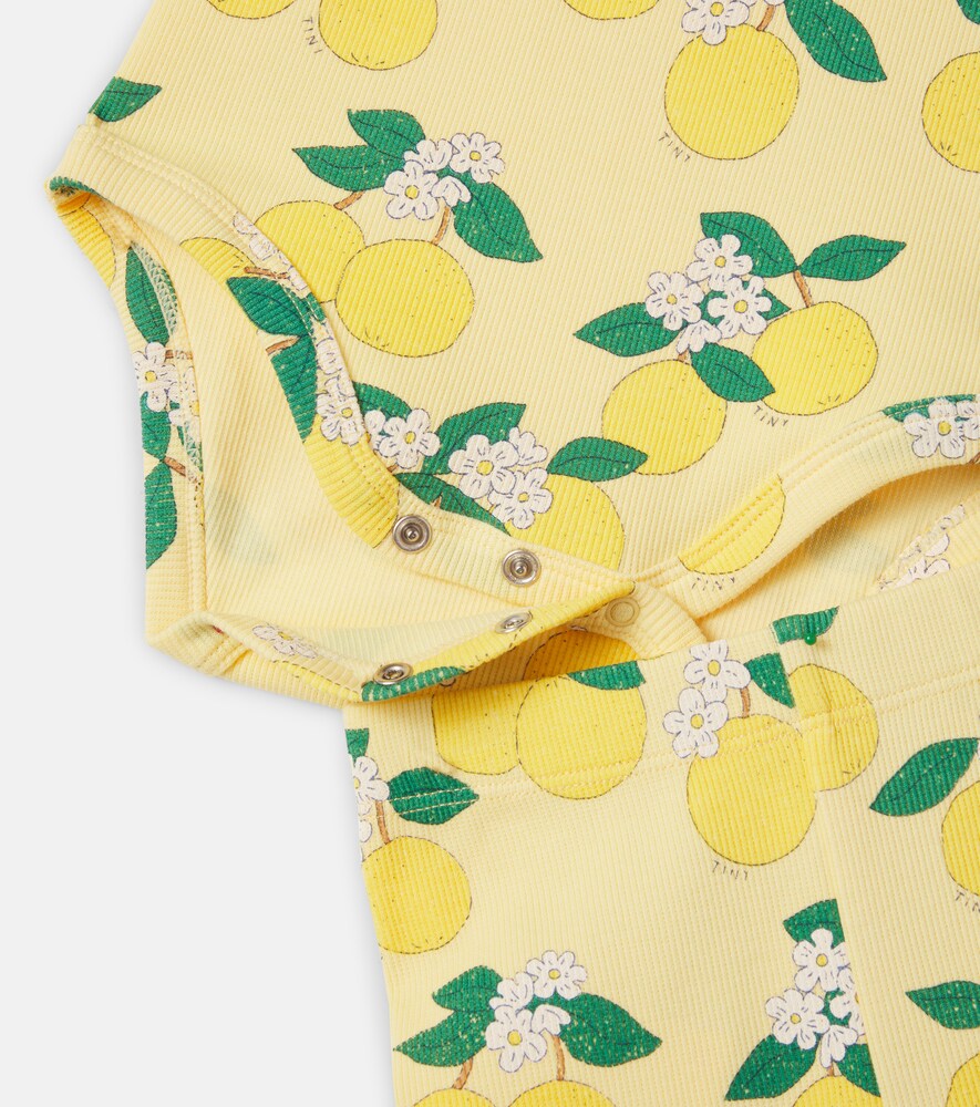  Tinycottons Tinycottons Baby Oranges Cotton-blend Bodysuit And Leggings 