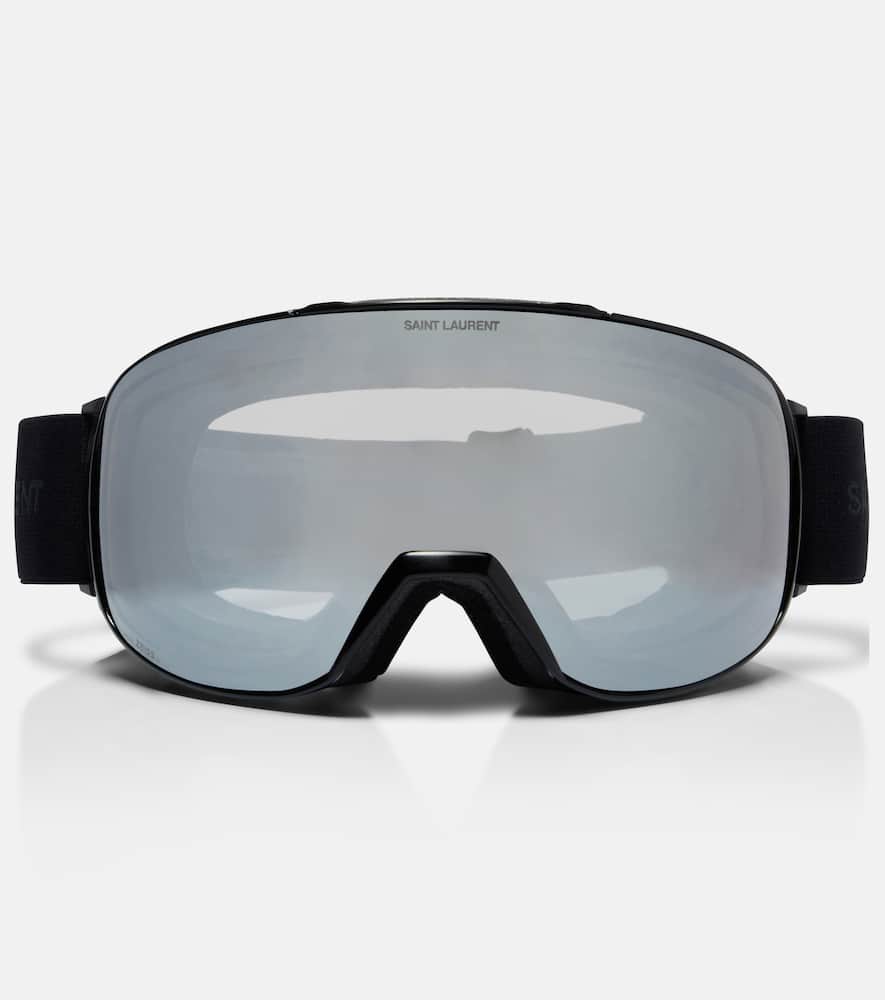 Saint Laurent Logo Ski Goggles In Black