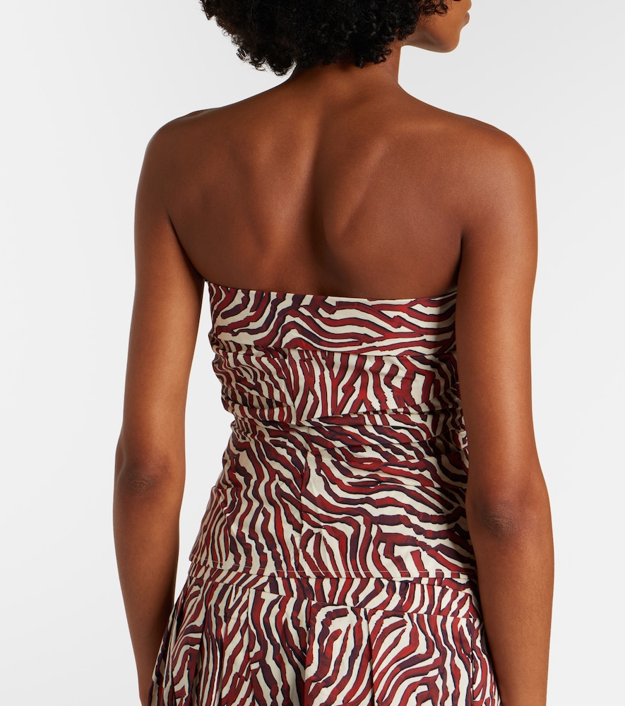 White Label Maisy Printed Cotton-Blend Tube Top