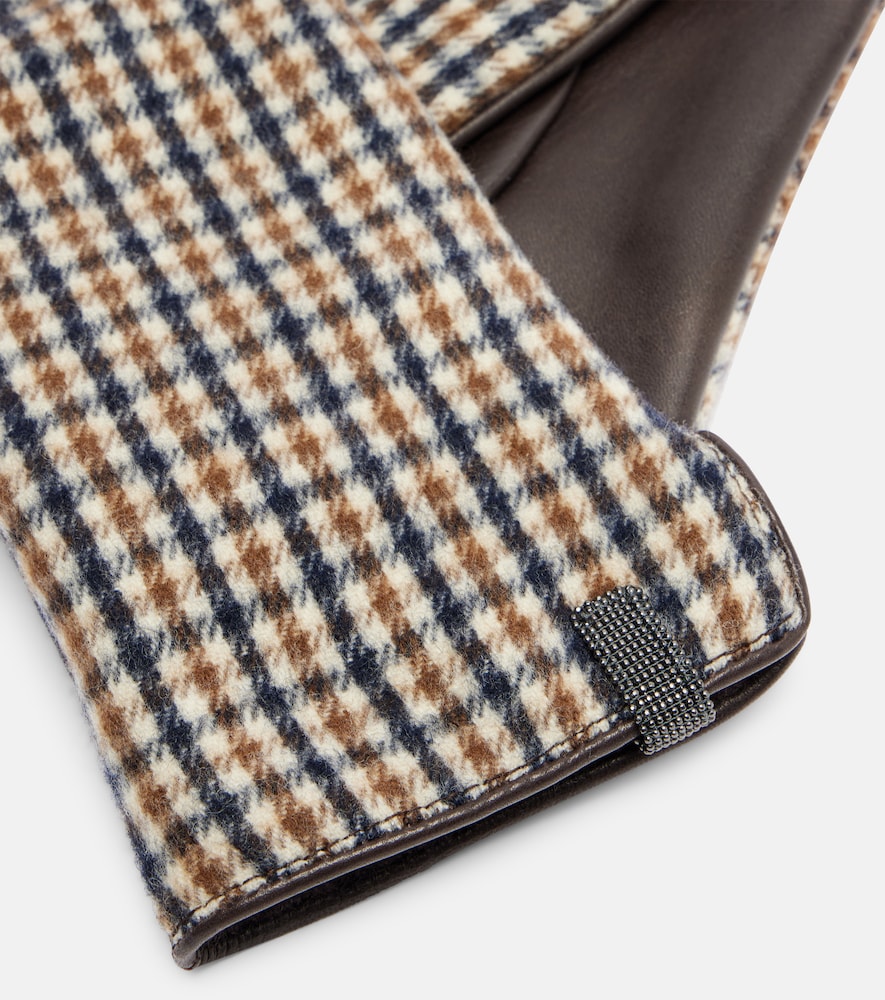  Brunello Cucinelli Brunello Cucinelli Handschuhe Monili Aus Schurwolle Mit Leder 