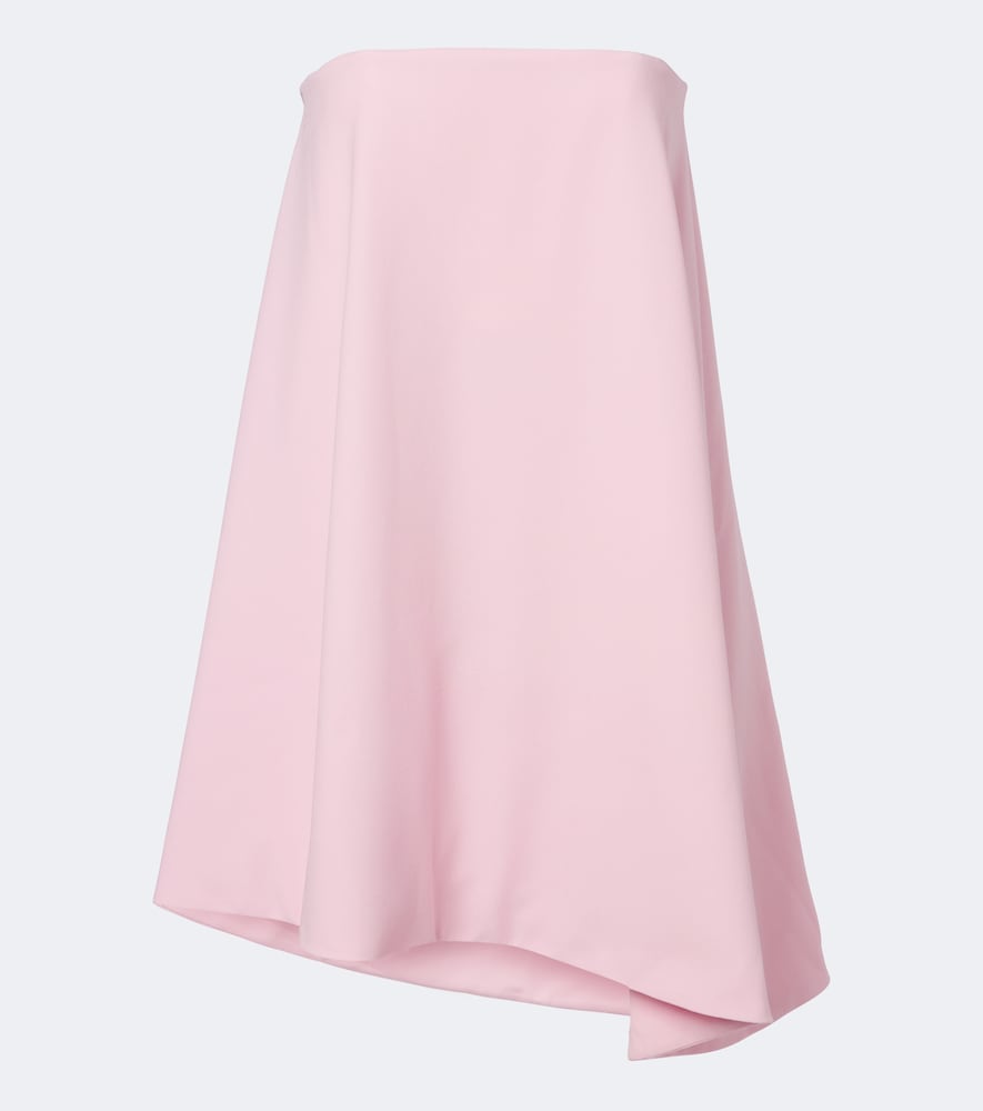 Abito corto bustier in lana vergine