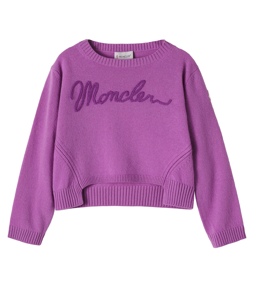 Moncler Enfant Purple Logo Wool And Cashmere Sweater Y Size 8 - Mytheresa